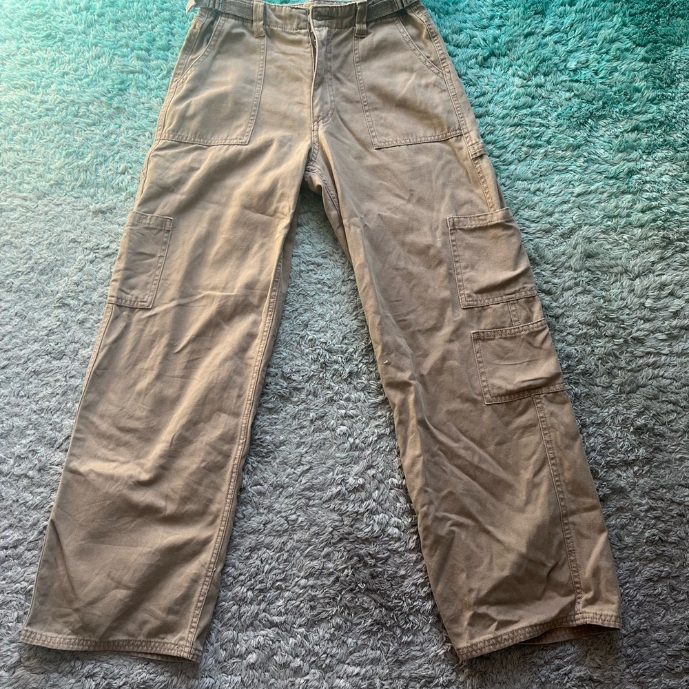 Girls Tan Cargo Pants